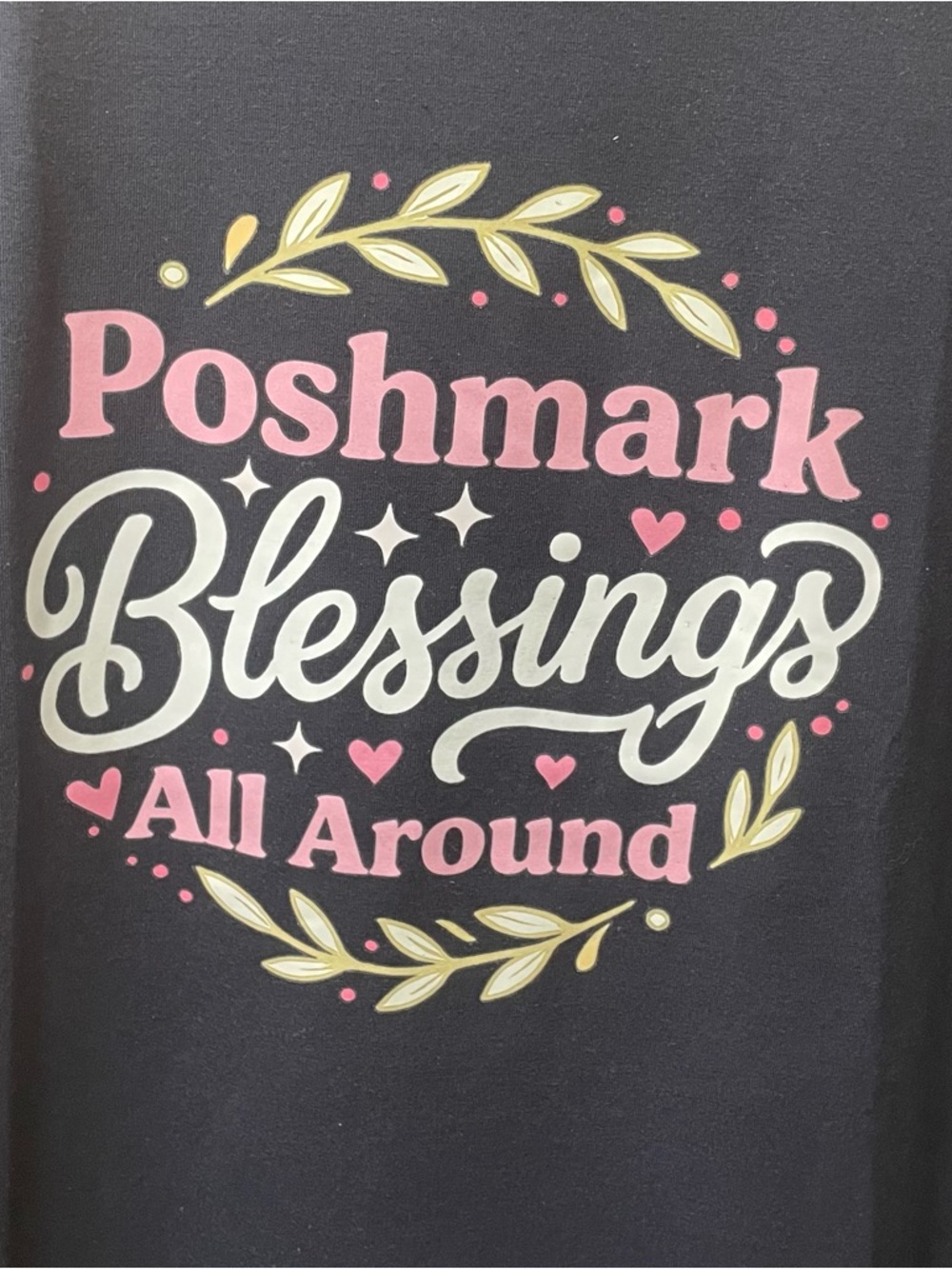 Poshmark Blessings All Around' Graphic Tee Shirt- Navy Blue
